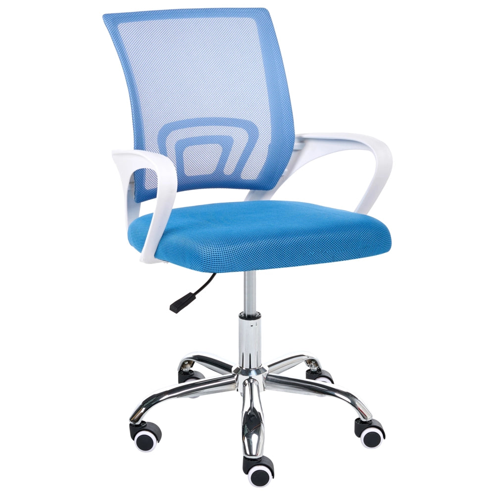 Sedia girevole da ufficio con schienale reclinabile regolabile in altezza blu moderna ufficio in casa