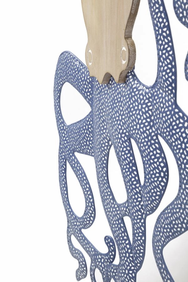 Pannello da Muro Octopus 41x1,5x57 cm in Ferro e MDF Multicolor