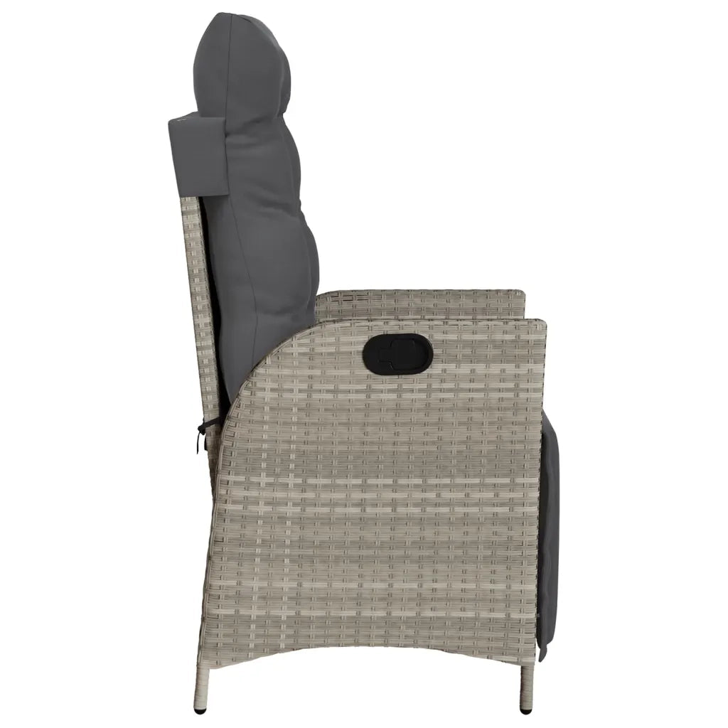 vidaXL Sedie da Giardino Reclinabili 2 pz con Poggiapiedi Polyrattan