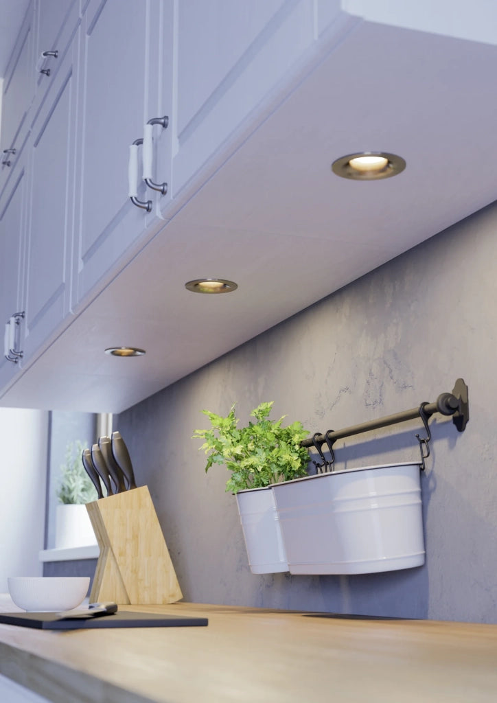 Set 3 Faretti Incasso Moderno Saliceto Alluminio Grigio Led 4,8W 3X450Lm