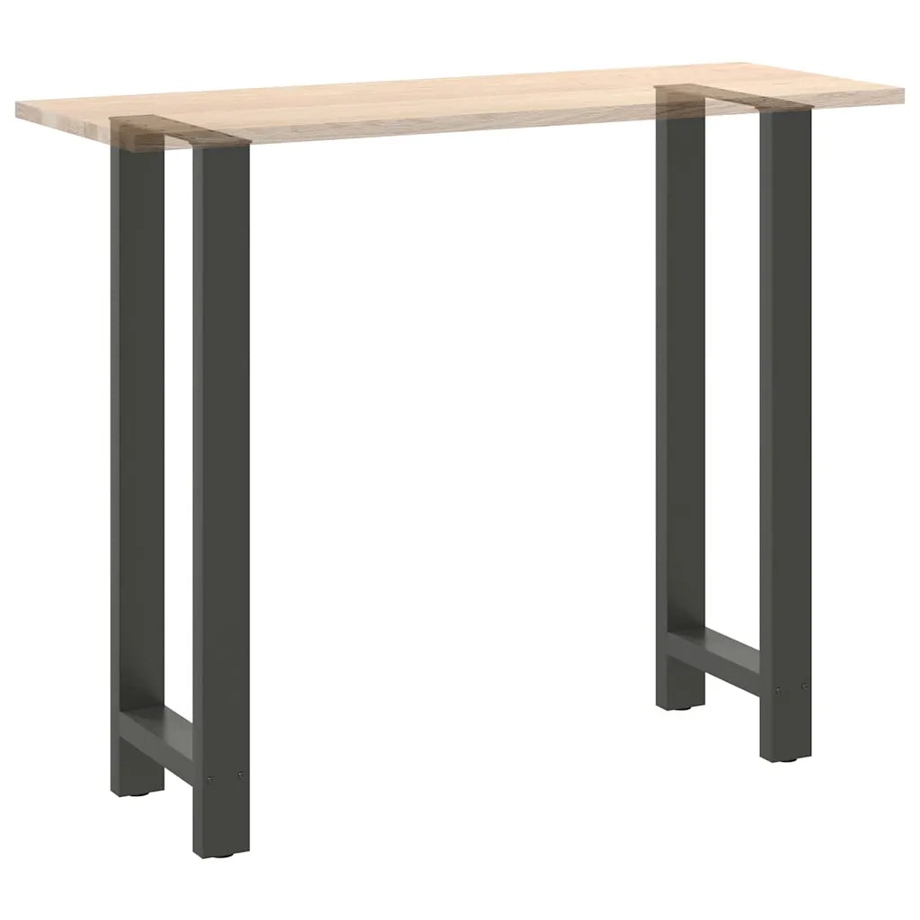 Gambe per tavolo da bar antracite 2 pz 40x(110-111) cm in acciaio 4013350