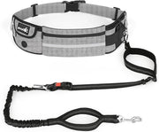 Cintura per cani senza mani con taschino - Altezza del pettorale con imbottitura morbida, maniglie a doppia imbottitura e bungee resistente per camminare, correre, andare in bicicletta e correre (fino a 100 kg)