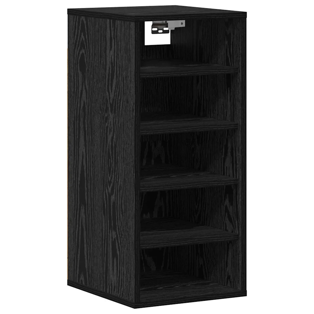 Mobile per scarpe 2 pz-Set di 2 Scarpiera Rovere Nero 32 x 35 x 70 cm
