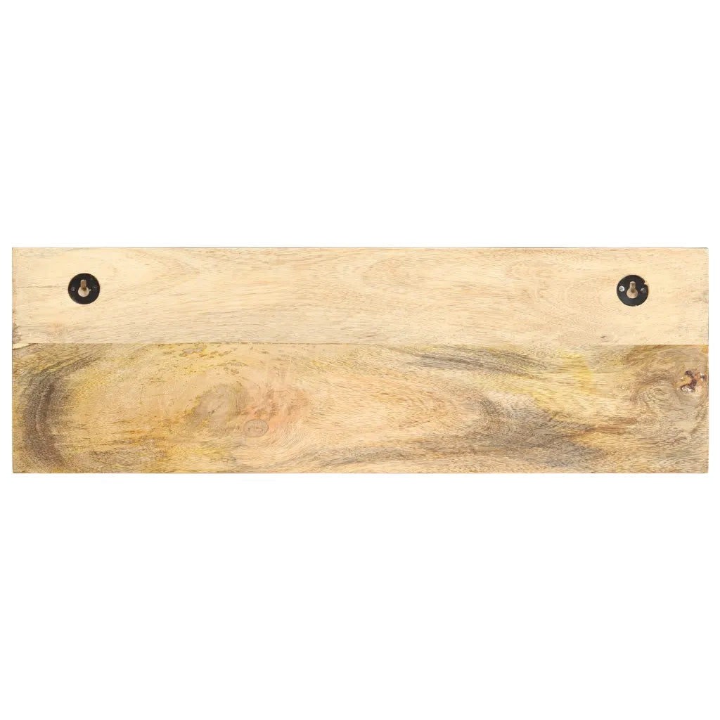 Appendiabiti a Muro 60x15x20 cm Legno Massello di Mango Grezzo 286469
