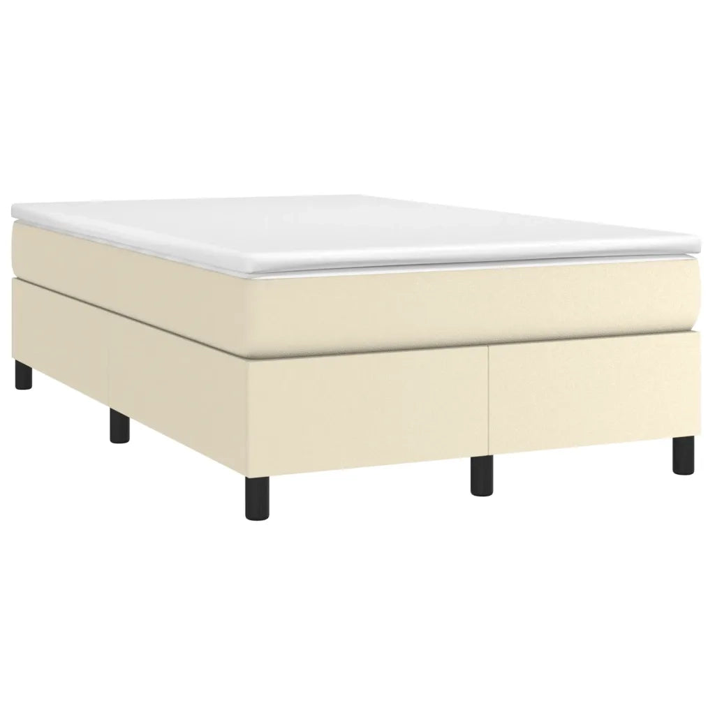 Struttura Letto a Rete a Molle-Giroletto Crema 120x200 cm in Similpelle 678816