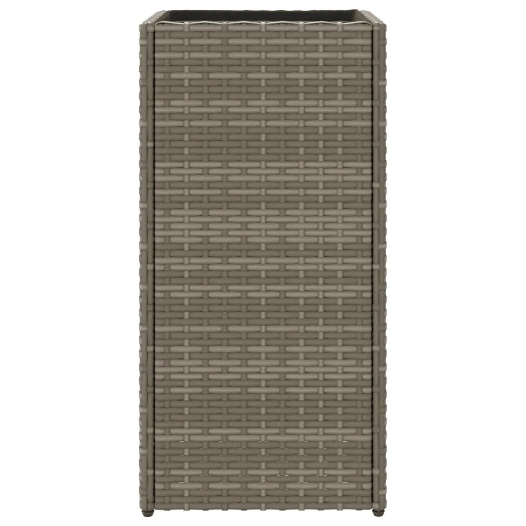 vidaXL Fioriere da Giardino 2 pz Grigie 30x30x60 cm in Polyrattan