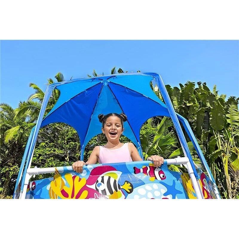 BESTWAY PISCINA SPLASH-IN-SHADE CON GAZEBO E DOCCETTA 183 X 51CM