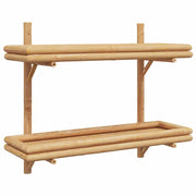 Scaffale da parete | Ripiano a parete | Mensola a parete Marrone 75 x 26 x 60 cm Bamb¨´