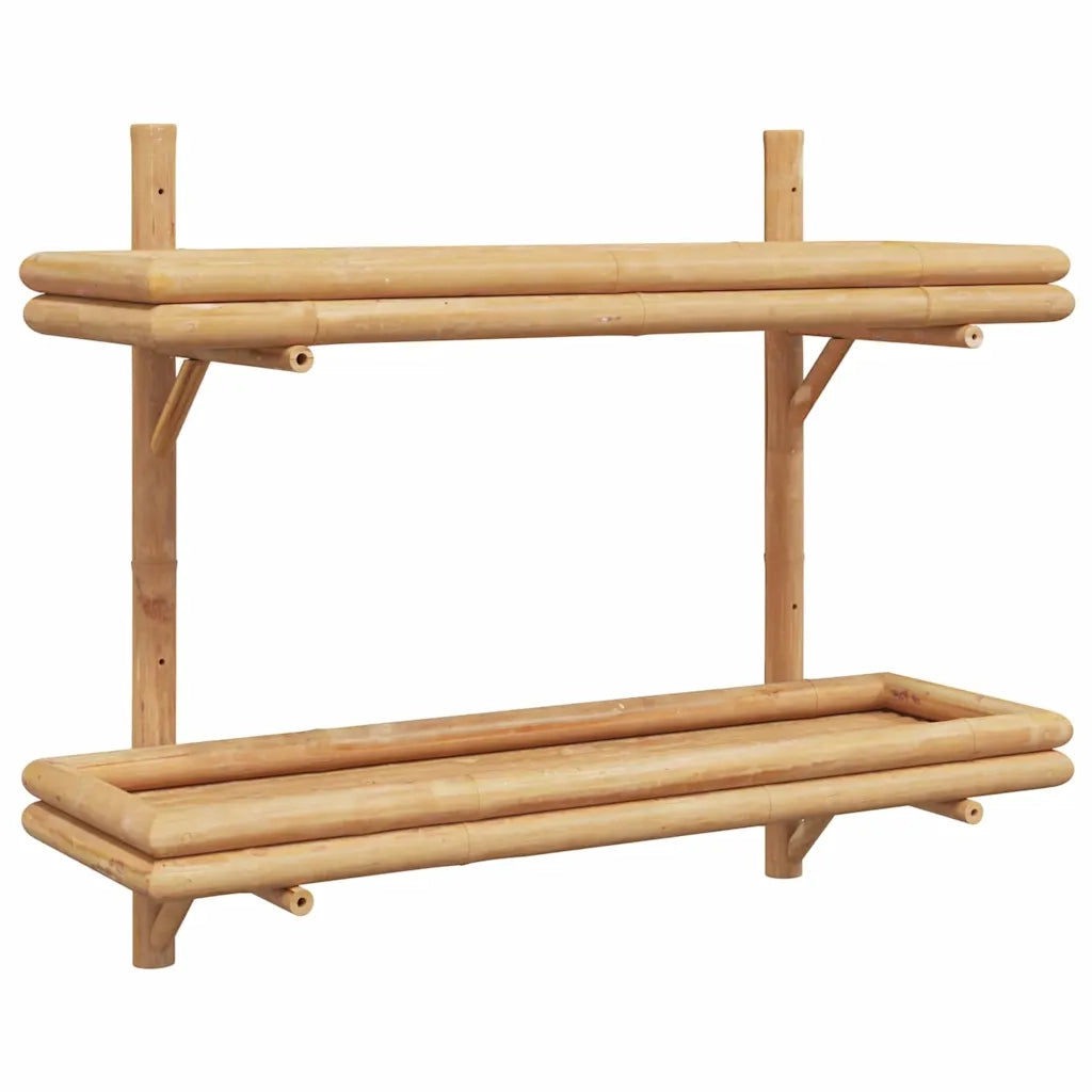 Scaffale da parete | Ripiano a parete | Mensola a parete Marrone 75 x 26 x 60 cm Bamb¨´