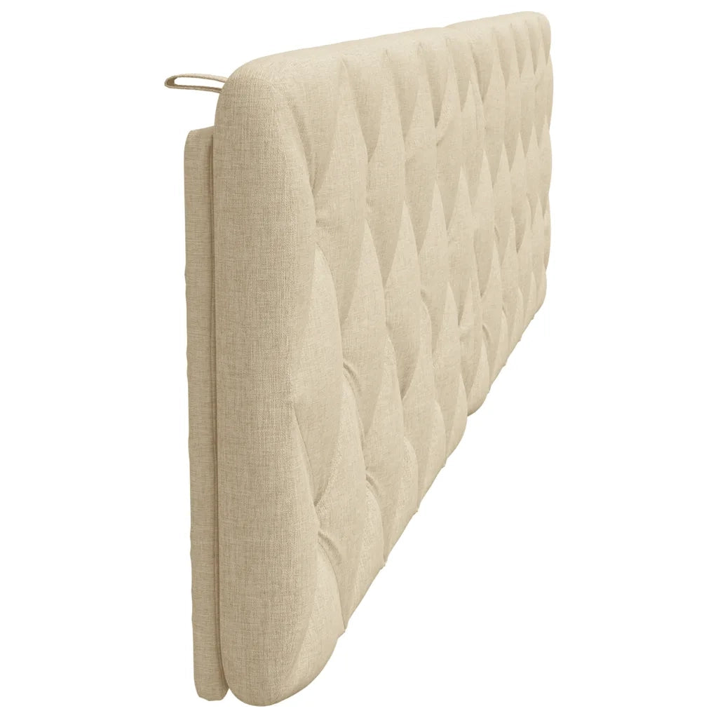 vidaXL Cuscino Testiera Crema 200 cm in Tessuto