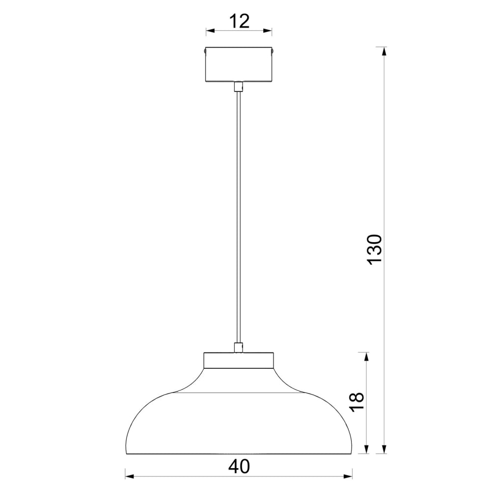 Lampada sospesa Basca 1xE27 marrone metallo Luminex