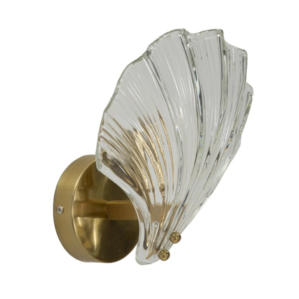 Lampada a Parete Conchiglia, Oro, Metallo, 20x14x22 cm