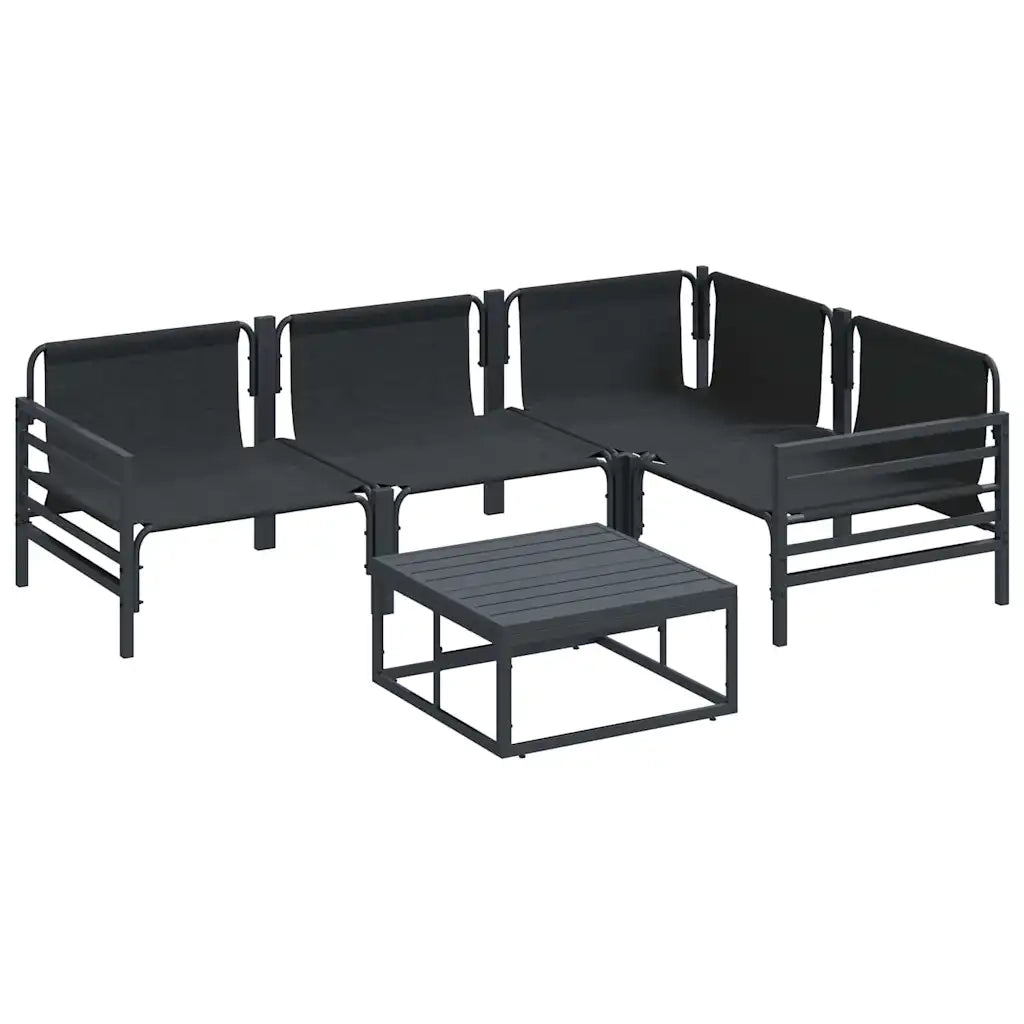 vidaXL Set Divano da Giardino 6 pcs Antracite Acciaio