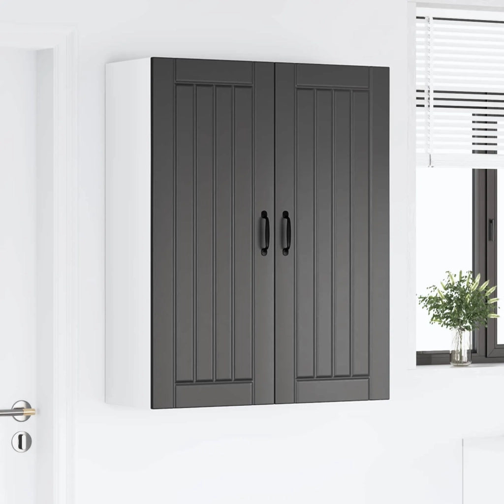 Armadietto a muro LUCCA Nero 80 x 31 x 100 cm