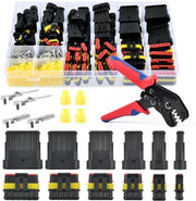 Connettore auto elettrico impermeabile - set di connessioni per auto con morsetto retrattile - set di connessioni per auto per motocicletta, barca, camion - connettore auto a 1/2/3/4/5/6 poli - connettore elettrico per auto