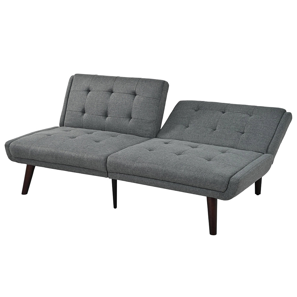 Canap¨¦-lit futon pliable - Xylo - 146 cm - Grigio - Dossier regolabile in 5 posizioni