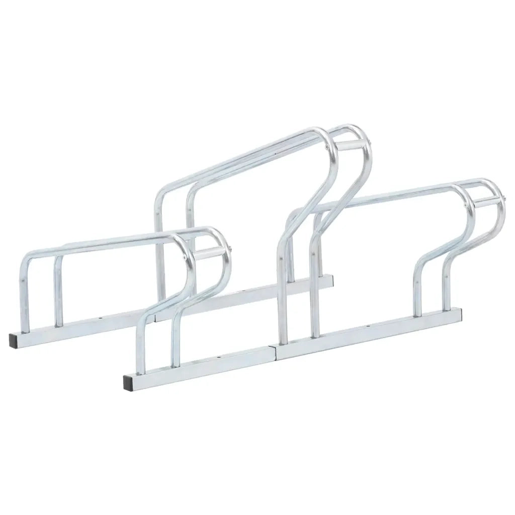 Supporto per 3 Bici da Pavimento Autoportante Acciaio Zincato 4005574