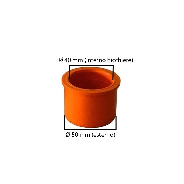 Aumento interno concentrico in pvc : Diametro - 40x50