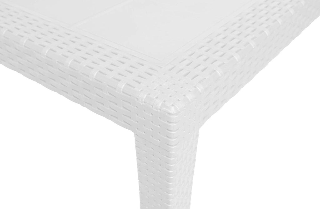 Ariana, Tavolo da Esterno 10 Posti Made in Italy, 90x150x72h cm Bianco