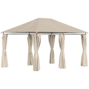 Gazebo per giardino ¨C zephmum ¨C 4x3x2.72 m colore kaki