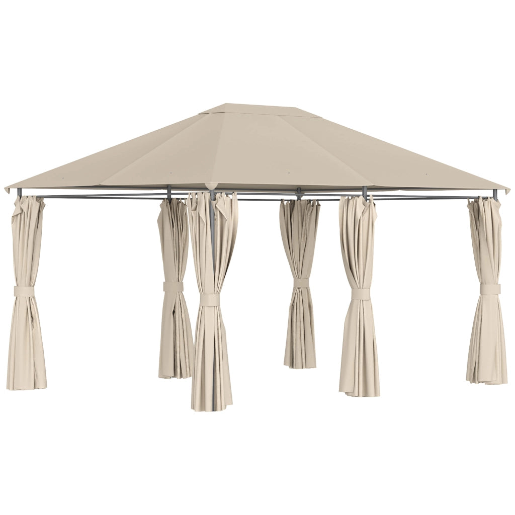 Gazebo per giardino ¨C zephmum ¨C 4x3x2.72 m colore kaki