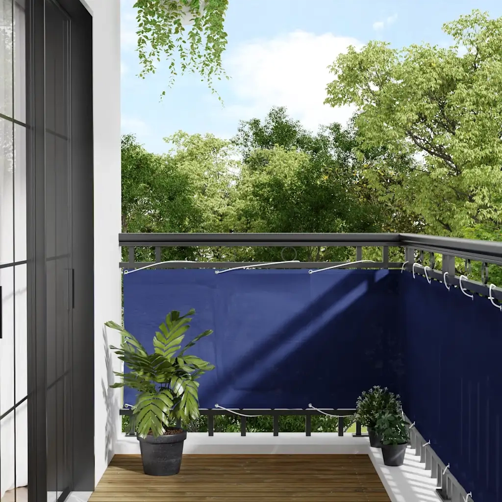 Schermo da balcone | Paravento da Balcone Blu 75x800 cm 100% Poliestere Oxford