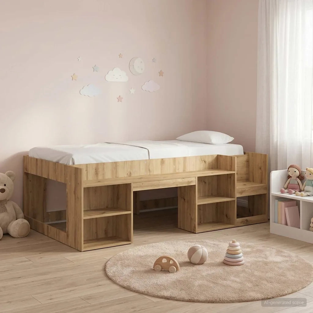 Telaio del letto con storage Rovere Artigianale 90 x 200 cm 3422610