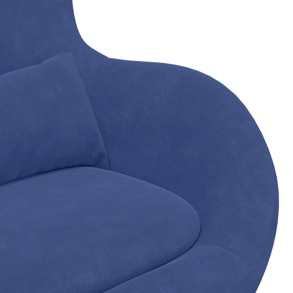 Poltrona a uovo  Blu Velvet