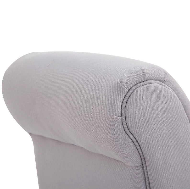 Panca imbottita grigia 102 x 36 x 51 cm