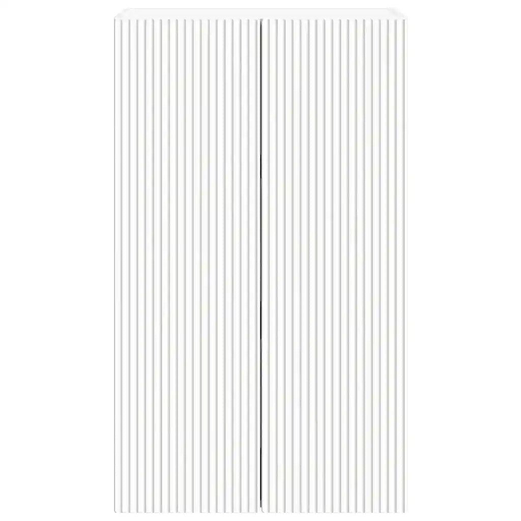 Mobile TV da parete Bianco 59,5 x 31 x 100 cm Legno multistrato