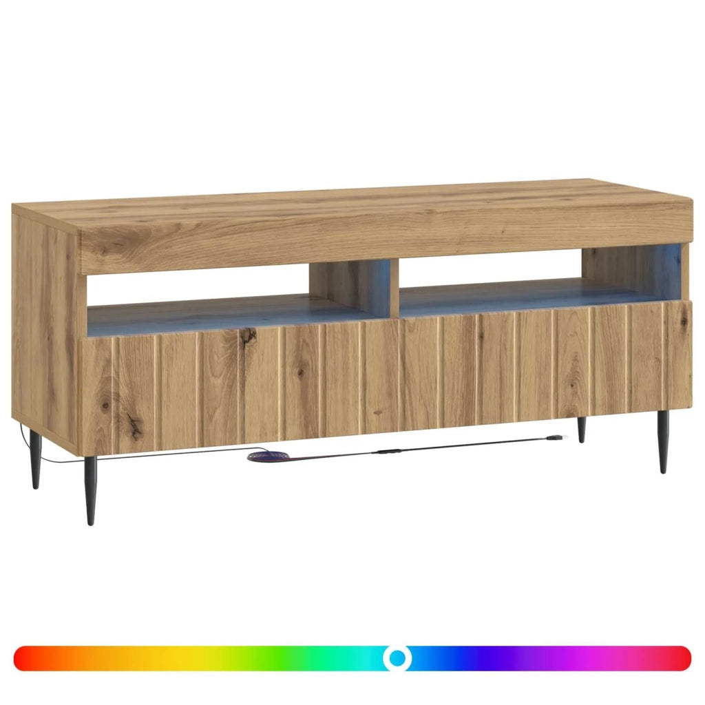 Mobile TV LED Rovere Artigianale Legno ingegnerizzato 896554