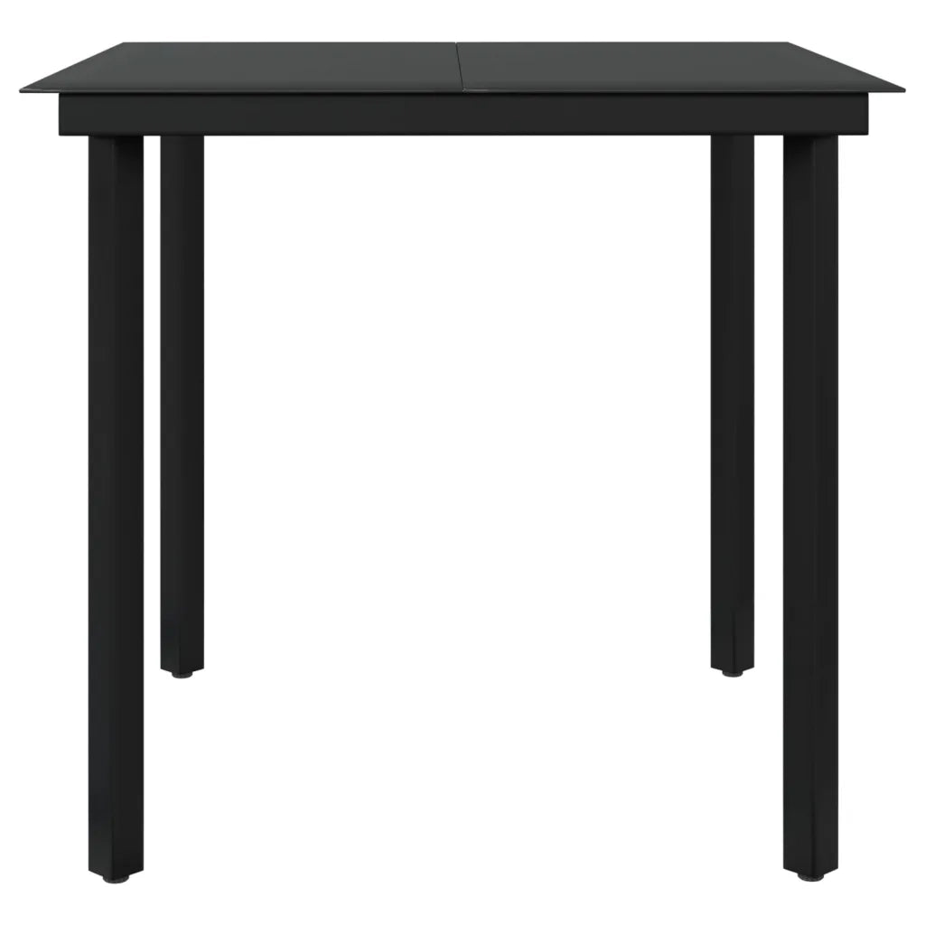 Set da Pranzo per Giardino 5 pz con Cuscini Grigio e Nero cod mxl 43008