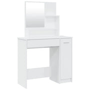 Mobile da toeletta dal design contemporaneo con specchio 86,5 x 35 x 136 cm bianco lucido 02_0006394