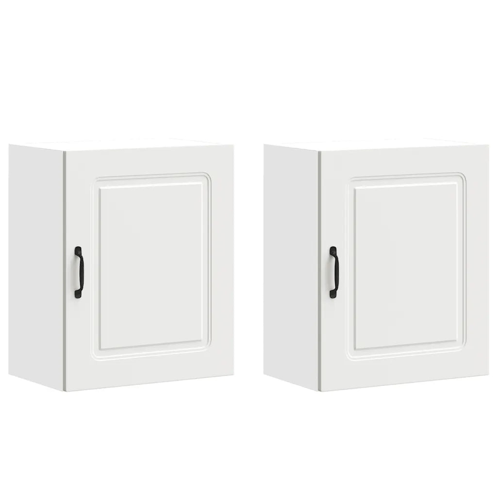 Pensili da Cucina 2 pz Kalmar Bianco in Legno Multistrato 853558