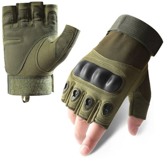 Manica tattica per attività all'aperto - Maniche senza dita - Maniche da bicicletta all'aperto - Adatta per sport all'aperto, motociclette, bicicletta, allenamento, airsoft, tiro, caccia, escursioni (M)