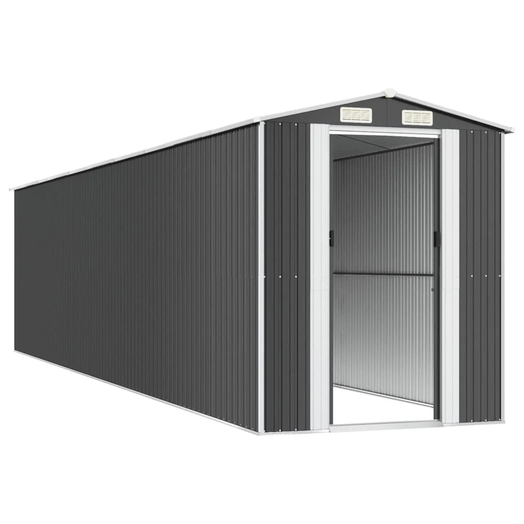Casetta da giardino cabina ripostiglio casetta da esterno robusta casetta per attrezzi 192 x 855 x 223 cm acciaio zincato antracite 02_0022204