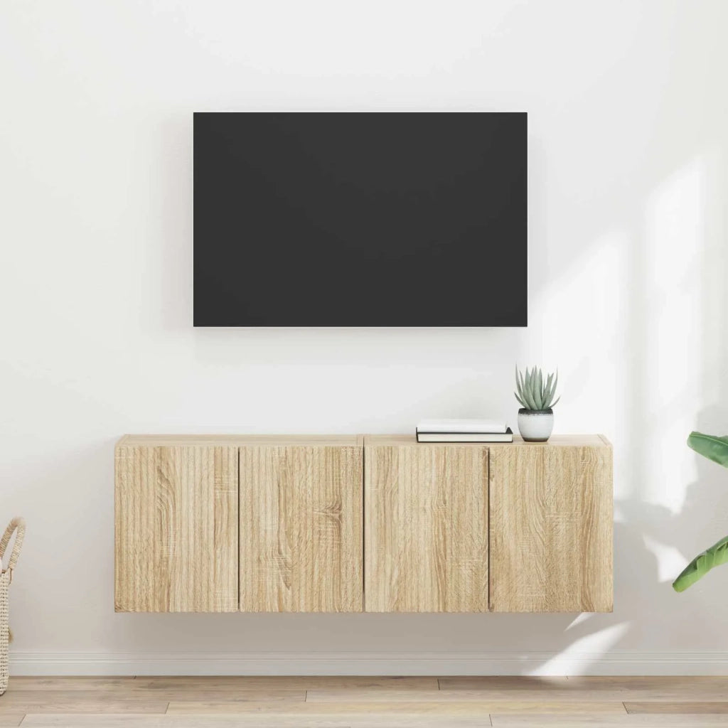Mobile TV da parete 2 pcs Rovere Sonoma 59,5 x 31 x 40 cm 892334