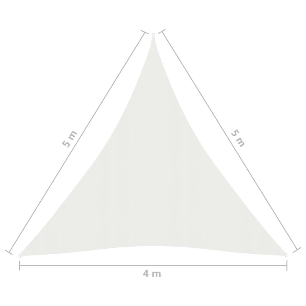 Vela ombreggiante/ombrellone 160 g/m² HDPE 4 x 5 x 5 m bianco 02_0009031