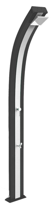 Doccia da Esterno Giardino Miscelatore e Lavapiedi Arkema Spring Fascia Inox Grigio Antracite
