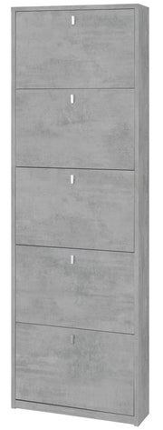 Scarpiera 5 Ante 63x190x18 cm Cemento