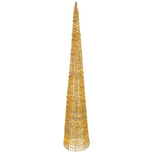Decorazione luminosa natale amicasa 9493978 cono gold