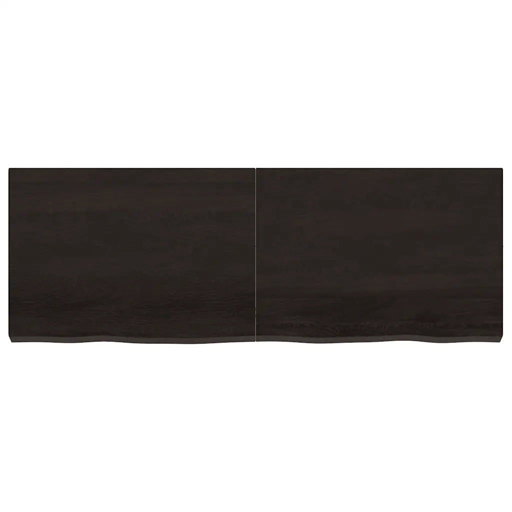 Ripiano Marrone Scuro 140x50x(2-6) cm Massello Rovere Trattato