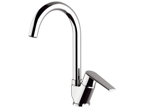 Rubinetto lavello cucina con bocca alta girevole, serie vanity