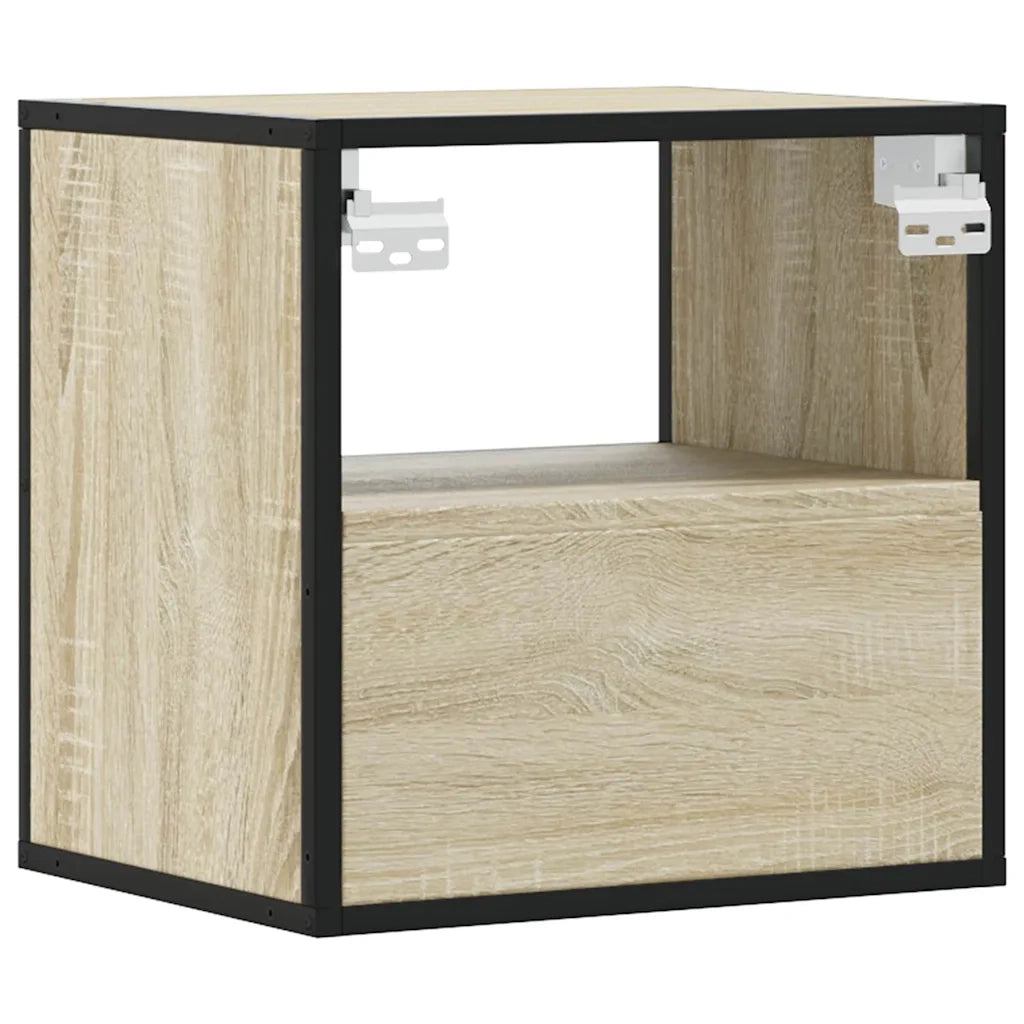 Comodini a Muro 2 pz Rovere Sonoma 40x31x39,5 cm 848737