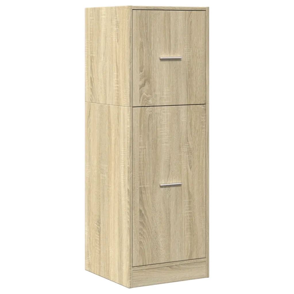 Mobiletto da farmacia multifunzionale con vano contenitore 40 x 41 x 118 cm stile classico in legno di rovere Sonoma ingegnerizzato 02_0050639