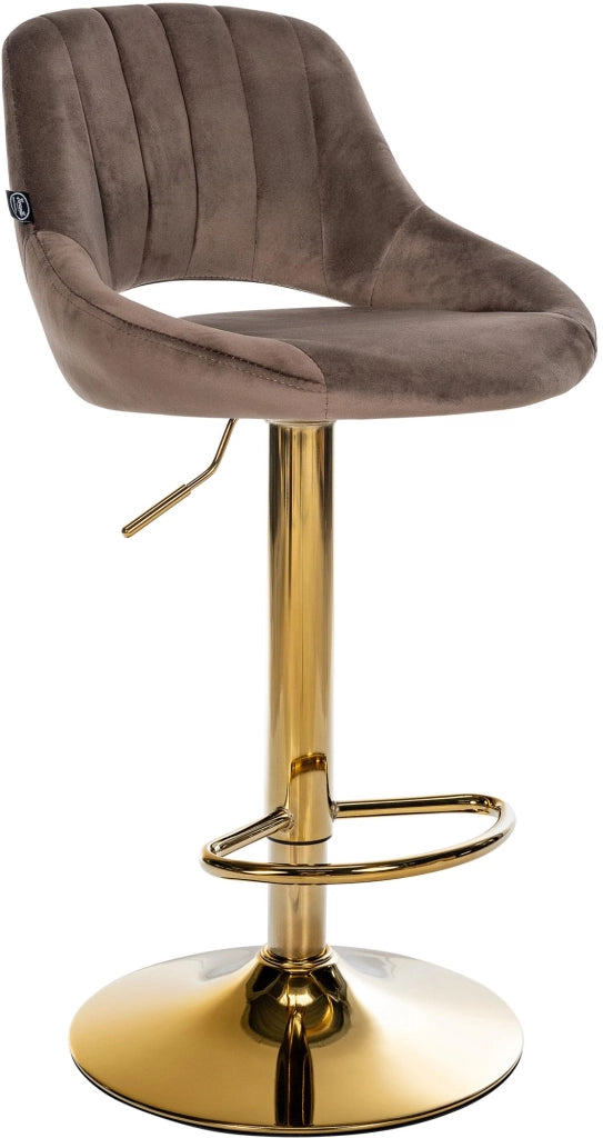 Sgabello da bar Milet velluto oro 2