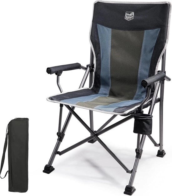 Campingstoilete portatile per adulti - Heavy Duty - 150 kg - schienale alto - trasportabile - attività all'aperto - campeggio - pesca - giardinaggio - escursioni - ombrellone da spiaggia portatile