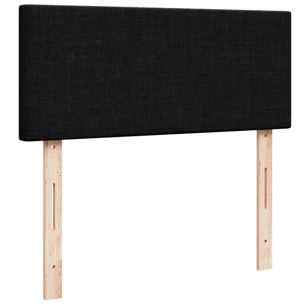 Giroletto a Molle con Materasso Nero 120x200 cm in Tessuto 3285850