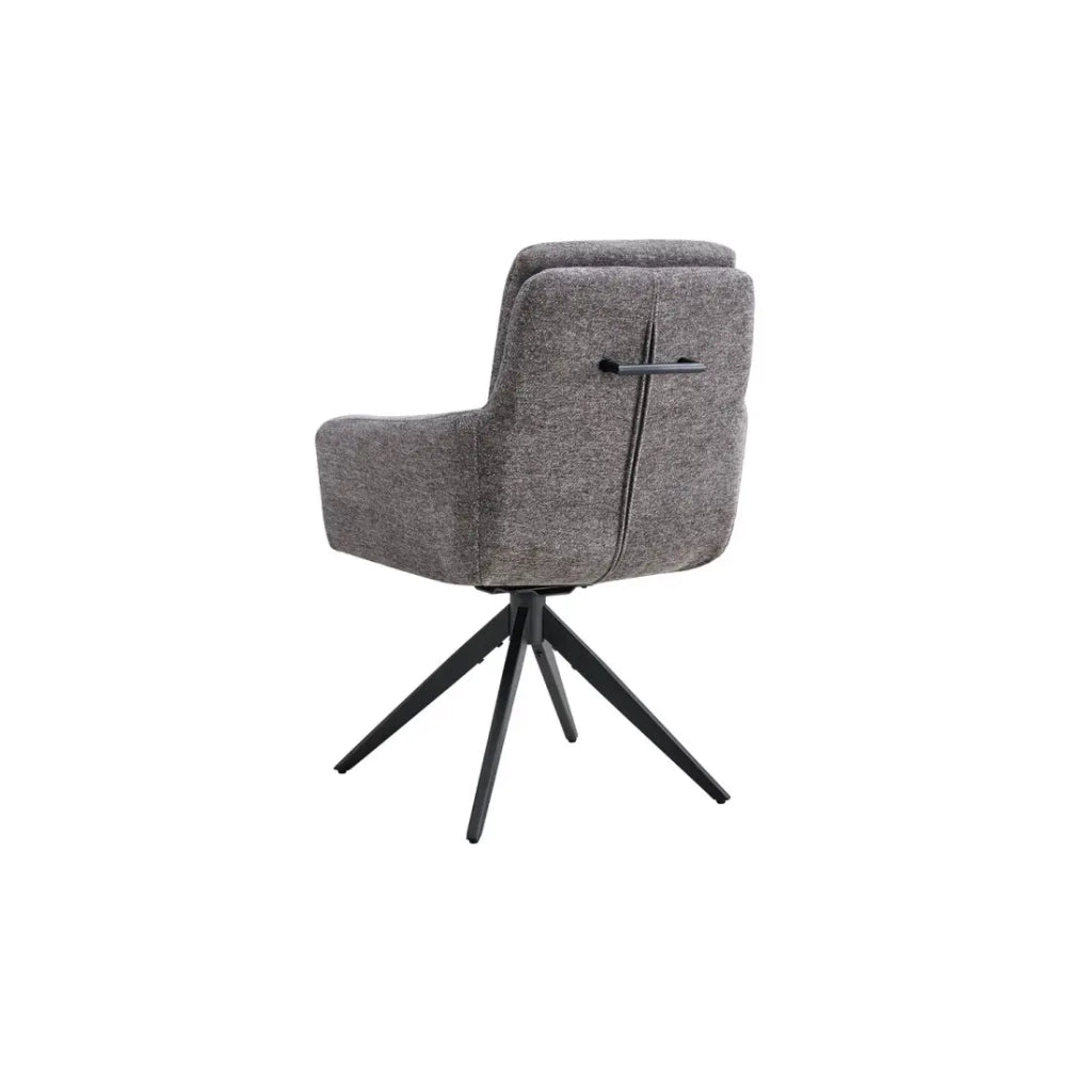Set di 2 poltrone KAVINA – Tessuto grigio scuro – Gambe in metallo – Con braccioli – Design elegante e avvolgente