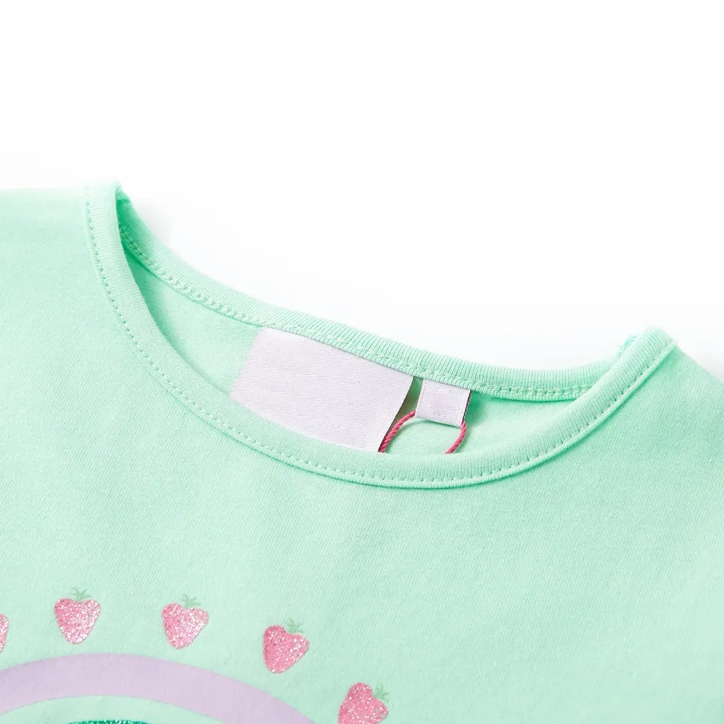 Maglietta da Bambina Verde Brillante 104 10735